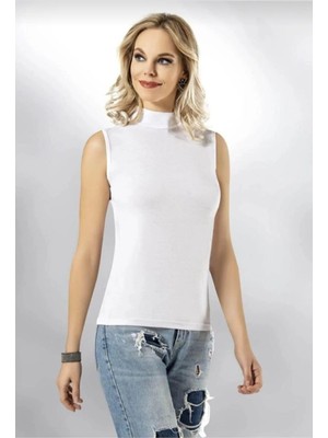 Kota 6236 Kadın Boğazlı Kolsuz Body Atlet 12 Adet