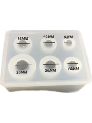 Depposite Epoksi Kalıbı Silikon Kalıp Boncuk Modeli 6 Farklı Boy 6 Lı