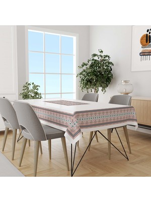 Güzel Mağaza Kanaviçe Desen Dertsiz Şantuk Kumaş Dijital Baskı Dikdörtgen Masa Örtüsü