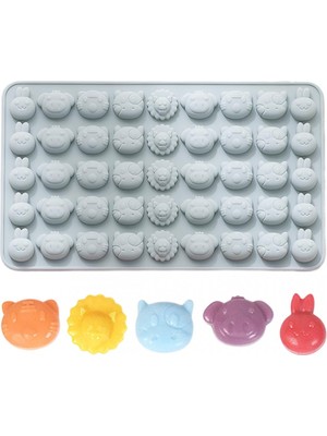 Depposite Silikon Kek Kalıp Çikolata Minik Hayvan Figürleri Kalıbı Şeker Hamuru Jelibon Kalıbı 45 Li