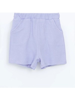 Lc Waikiki Yeni Sezon Beli Lastikli Dokulu Kız Çocuk Şort