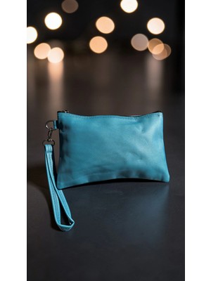 Bitacir Kadın Makyaj Çantası Bilek Askılı Çok Amaçlı Kozmetik Organizer Fermuarlı Suni Deri El Çantası