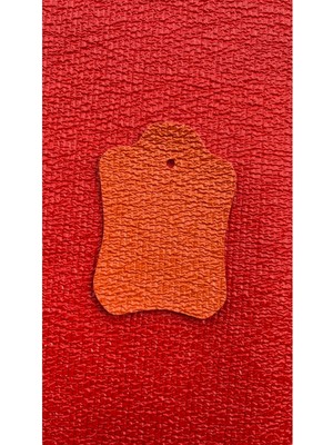 Bitacir Elsa Desen Suni Deri Döşemelik, Çantalık 100 x 140 Pantone 16-1459TCX