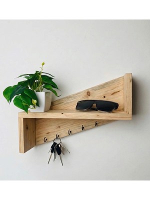 Nowella Home Z Antre&hol Duvar Rafı - Z Dresuar - Modern Ahşap Duvar Rafı - Anahtarlık ve Aksesuar Düzenleyici