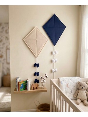 Ceya ikili Uçurtma Çocuk Odası Bebek Odası Duvar Süsü Kumaş