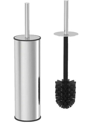 Home Metal Wc Fırçası, Krom Tuvalet Temizleme Fırçası, Paslanmaz Çelik Saplı, Dayanıklı ve Hijyenik Banyo Aksesuarı