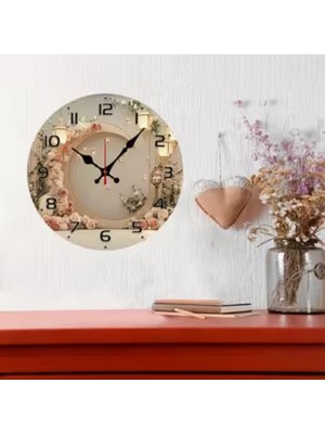 Es Dekor 25CM/10 Inç  Şık Büyük Sessiz Tik Tak Sesiz Duvar Saati - 10 Inç Yuvarlak Mode
