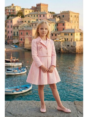 Pamina Kız Çocuk Elbise - Pamina - Pembe - 3 Yaş - 36342-PEMBE-3 Yaş