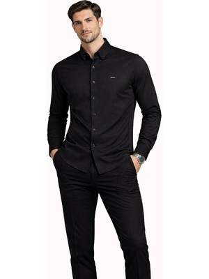 Classics Men Cafes Uzun Kol Slim Fit Erkek Oxford Gömlek - 7577