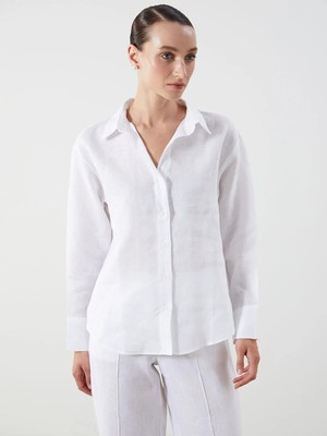 Lc Waikiki Yeni Sezon %100 Keten Kadın Gömlek