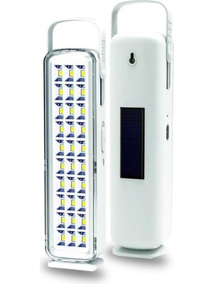 30 Ledli Solar Işıldak, 6500 Kelvin Beyaz Işık, Şarj Edilebilir 2000MAH Batarya, Taşınabilir ve Asılabilir Kampçı Lambası - 206489