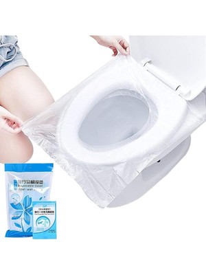 Örtüsü Tek Kullanımlık Klozet Poşeti Klozet Kapak Örtüsü Dispenseri 50 Adet