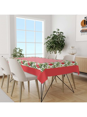 Güzel Mağaza Karpuz Desen Dertsiz Şantuk Kumaş Dijital Baskı Dikdörtgen Masa Örtüsü