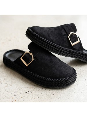 Kindep (Park Moda) Burnu Kapalı Kadın Terlik Siyah