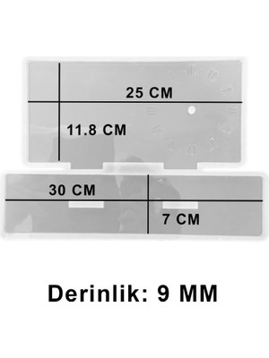 Depposite Epoksi Roma Rakamlı Saatli Fotoğraflık ve Isimlik Stand Kalıbı
