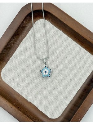 SY Aksesuar Çelik Yıldız Nazar Kolye 45CM