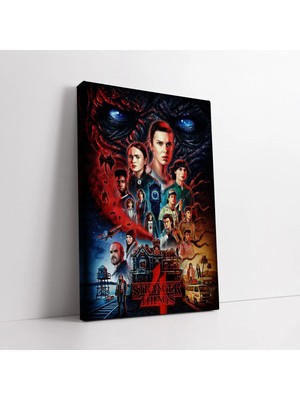  4K Hd Kalite Mgi Design Stranger Things Film Posteri Kanvas Duvar Tablosu
