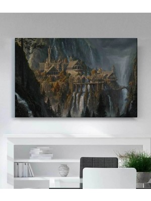  4K Hd Kalite Mgi Design Yüzüklerin Efendisi Kanvas Tablo