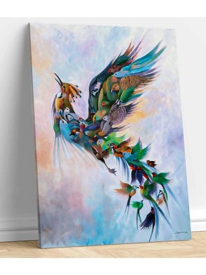  4K Hd Kalite Mgi Design Anka Kuşu Hd Baskı Kanvas Tablo