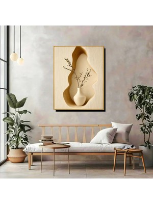  4K Hd Kalite Mgi Design Modern 3D Dekoratif Vazo Figürlü Duvar Tablosu