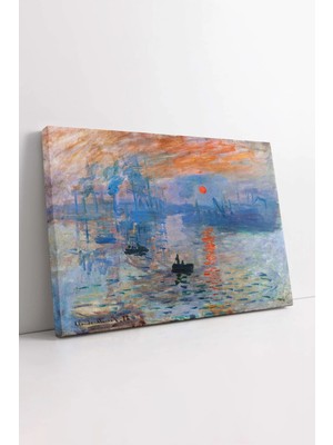  4K Hd Kalite Mgi Design Ressamlardan Claude Monet Izlenim: Gün Doğumu Sanatsal Yatay Kanvas Tablo, Ünlü Ressam Duvar Dekoru