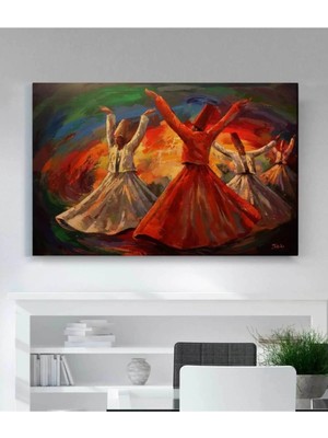  4K Hd Kalite Mgi Design Semazen Mevlevi Kanvas Tablo