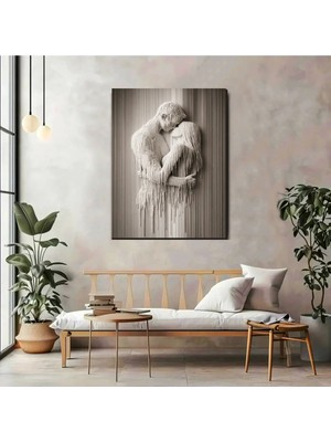  4K Hd Kalite Mgi Design Modern 3D Dokulu Aşk Temalı Duvar Dekoru