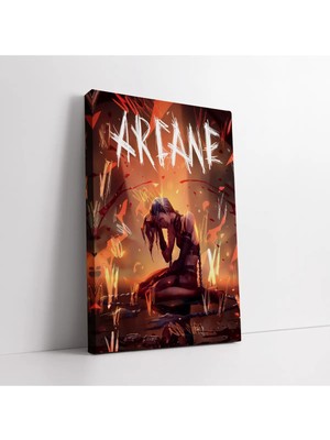  4K Hd Kalite Mgi Design Lol Arcane Jinx Kanvas Tablo