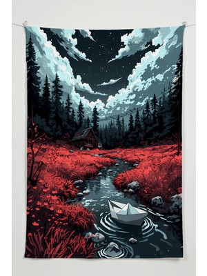 Charmbi Umuda Yolculuk Duvar Örtüsü – Büyük Boy Tapestry Duvar Halısı, Oyun Anime Film Oda Dekor