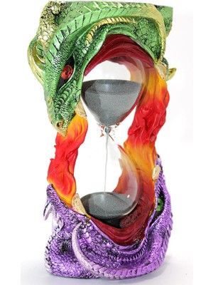 Derin Stok Polyester Dragon Tasarımlı Kum Saati Model 1