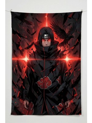 Charmbi Naruto Uchiha Itachi  Duvar Örtüsü – Büyük Boy Tapestry Duvar Halısı, Oyun Anime Film Oda Dekor