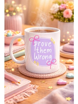 Urfakent Prove Them Wrong Porselen Kupa Model 128 – Motivasyon Mesajlı Kahve Kupası, Ilham Veren Hediye, Ofis & Ev Kullanımı