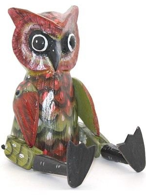 Derin Stok Ahşap Sallanan Baykuş