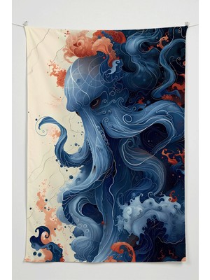 Charmbi Denizdeki Tehlike Duvar Örtüsü – Büyük Boy Tapestry Duvar Halısı, Oyun Anime Film Oda Dekor