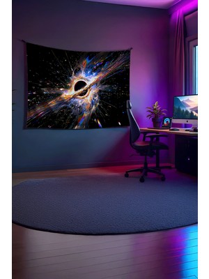 Charmbi Kozmik Kırılma Yatay Duvar Örtüsü – Büyük Boy Tapestry Duvar Halısı, Oyun Anime Film Oda Dekor