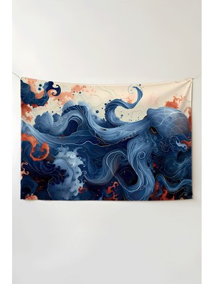 Charmbi Denizdeki Tehlike Yatay Duvar Örtüsü – Büyük Boy Tapestry Duvar Halısı, Oyun Anime Film Oda Dekor