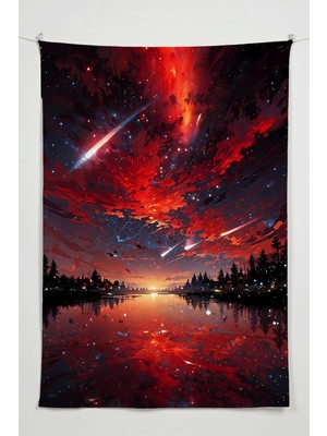 Charmbi Kuyruklu Yıldız Yağmuru Duvar Örtüsü – Büyük Boy Tapestry Duvar Halısı, Oyun Anime Film Oda Dekor