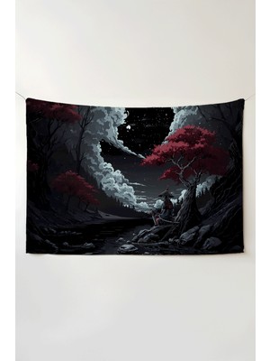 Charmbi Ölümün Kıyısı Yatay Duvar Örtüsü – Büyük Boy Tapestry Duvar Halısı, Oyun Anime Film Oda Dekor
