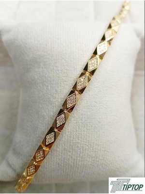 Piramit Dörtgen Zirkon Taşlı Bileklik