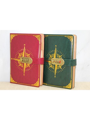Derin Stok Özel Tasarım Şifreli Deri Defter