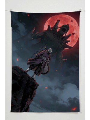 Charmbi Naruto Tobi  Duvar Örtüsü – Büyük Boy Tapestry Duvar Halısı, Oyun Anime Film Oda Dekor