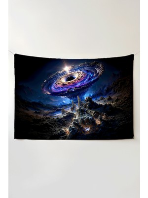 Charmbi Kozmik Fırtına Yatay Duvar Örtüsü – Büyük Boy Tapestry Duvar Halısı, Oyun Anime Film Oda Dekor
