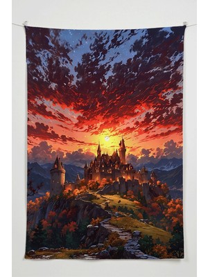 Charmbi Son Kale Duvar Örtüsü – Büyük Boy Tapestry Duvar Halısı, Oyun Anime Film Oda Dekor