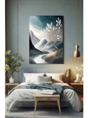  4K Hd Kalite Mgi Design Koyu Renkler Gold Detaylar Soyut Kanvas Tablo - Duvar Tablosu - Canvas Tablo Duvar Dekorasyonu