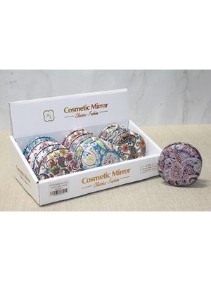 Derin Stok Taşlı Yuvarlak El Aynası Kalın Model 2