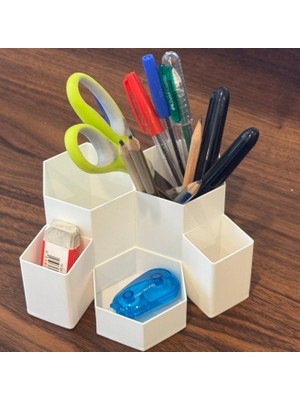 "özel Dokulu Modern Masaüstü Düzenleyici - Kalem Tutuculu Şık Kartvizitlik Standı"