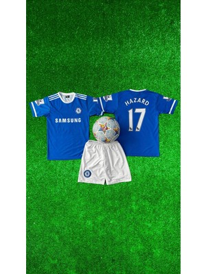Hazard 17 Chls Mavi Şortlu Çocuk Forması 2’li Takım