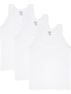 Tutku Elit 3'lü Erkek Modal Elastan Atlet Beyaz Renk Esnek Kumaş ile Rahat Kullanım