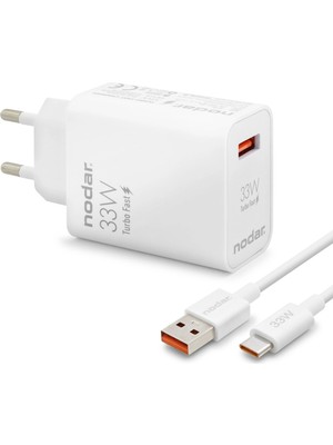 Skygo Type-C Hızlı Şarj Seti 33W USB Adaptörlü - Beyaz ND1006