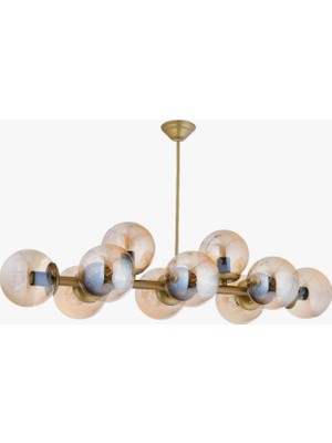 Class Aydınlatma Abajur Modern Tasarım 10LU Eskitme Bal Cam Avize